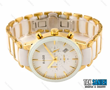 ساعت مچی رادو Centrix مردانه سه موتوره طلایی سفید Rado-2601-G