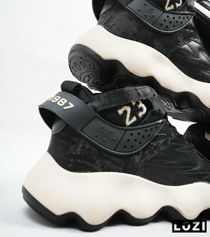 کفش کتانی ساق‌دار مردانه مشکی کرم Nike air jordan 23