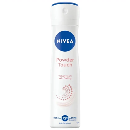 اسپری ضد تعریق زنانه نیوآ NIVEA مدل Powder Touch با محافظت 72 ساعته 150ml