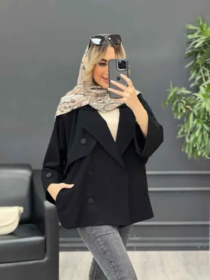 مانتو لینن ژیله دکمه دار