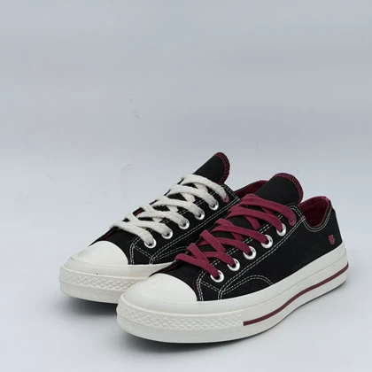 کانورس چاک لو مشکی زرشکی/ Converse Chuck Low Black Maroon a16577