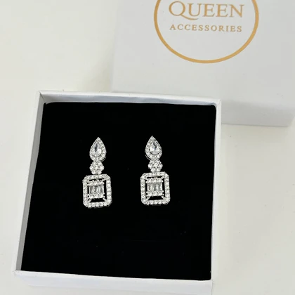 گوشواره زنانه طرح جواهر کد 848