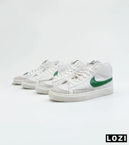 کفش کتانی ساق‌دار سفید سبز مردانه نایک NIKE blazer
