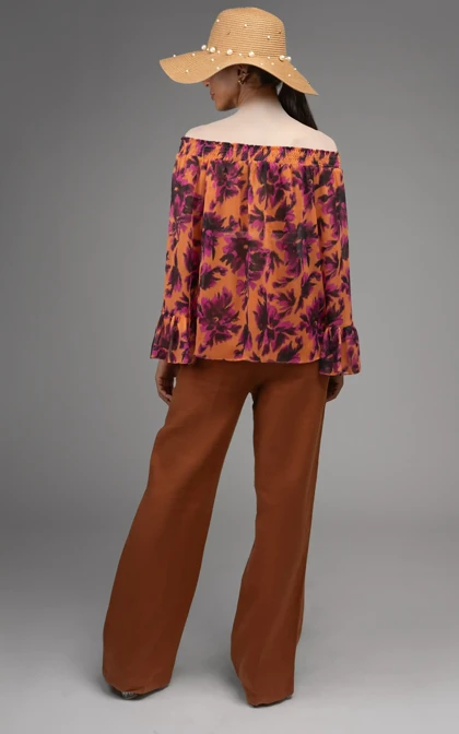 بلوز گل‌دار زنانه مجلسی NEVADO