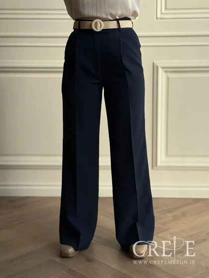 شلوار کرپ دوبل پیله دار قد 108