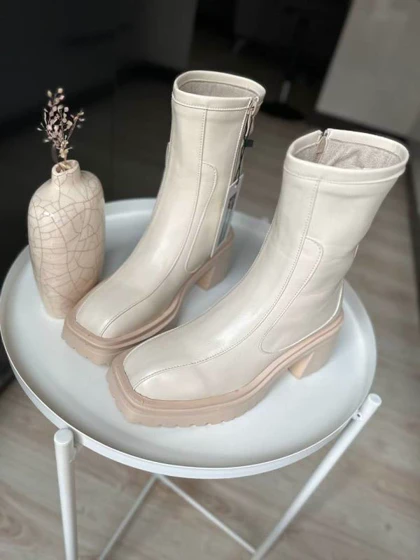 نیم بوت زنانه مدل 00034-Rose merry-Flat-Ankle-Boots