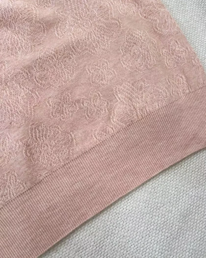 بلوز بافت آستین سه ربع یقه پاپیون کد 5297