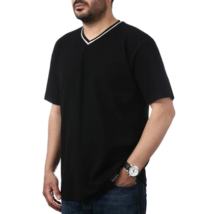 تیشرت آستین کوتاه یقه هفت مردانه کاکتوس مدل 2612543