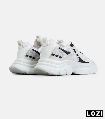 کفش کتانی مردانه و زنانه سفید مشکی BALENCIAGA Track low-top Sneakers مدل 7857