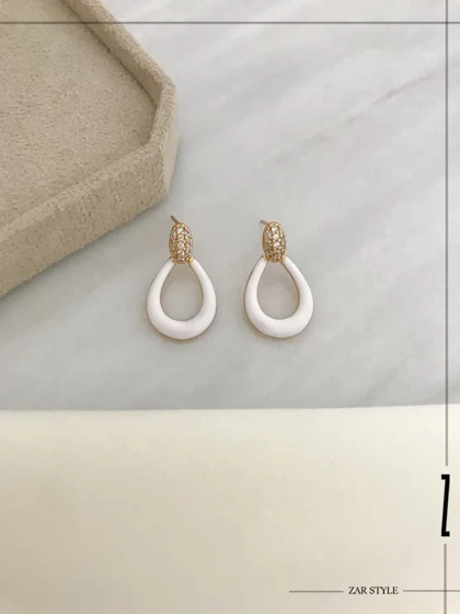 گوشواره میناکاری آویز اشکی