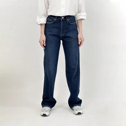 شلوار جین نیم بگ 1008196