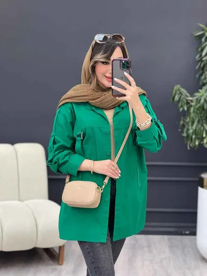 مانتوجلو سگک آستین پاگن