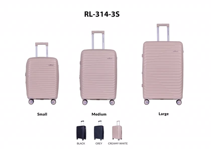 مجموعه 3 عددی چمدان رزمری مدل Rose Merry RL-314-3s_Grey