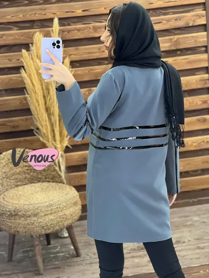 مانتو کتی چرم دوزی