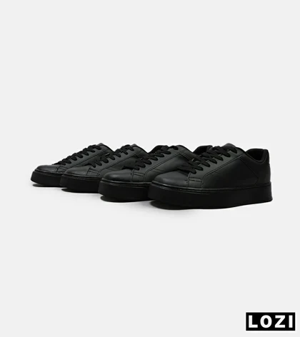 کفش کتانی مردانه چرمی مشکی ZARA