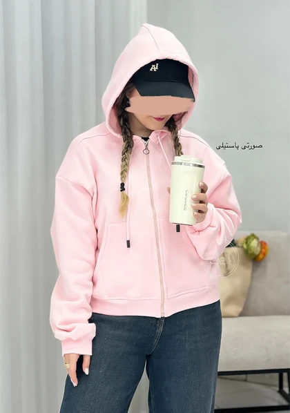 سویشرت پاستیلی کلاهدار