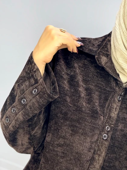 مانتو جلودکمه مخمل فروشنک کد 9571266