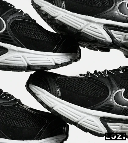 کفش کتانی مردانه و زنانه مشکی سفید نایک NIKE v5 RNR مدل 7329