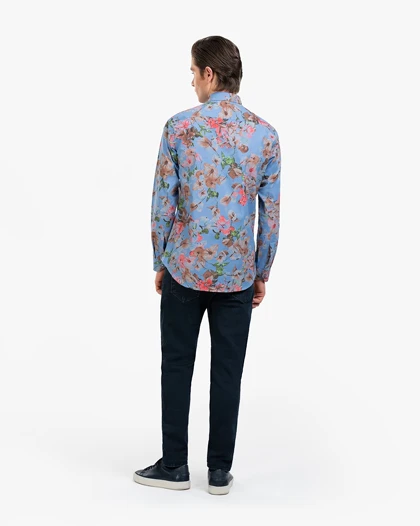 پیراهن مردانه چاپی گل‌دار کد 1818