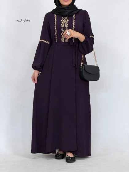 پیراهن بلند سوپرکلوش گلدوزی لعیا 1