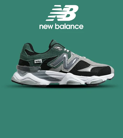 کفش کتانی مردانه و زنانه سبز طوسی NEW BALANCE 9060 مدل 7319