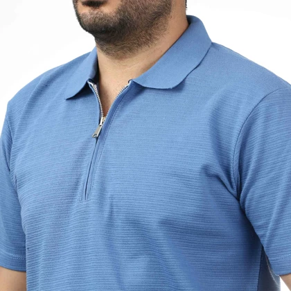 پولوشرت آستین کوتاه نیم زیپ مردانه کاکتوس مدل 251444