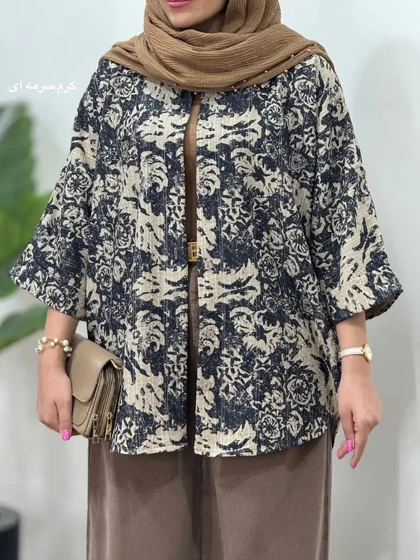 تونیک مانتویی لینن ایتالیایی گلوریا 2