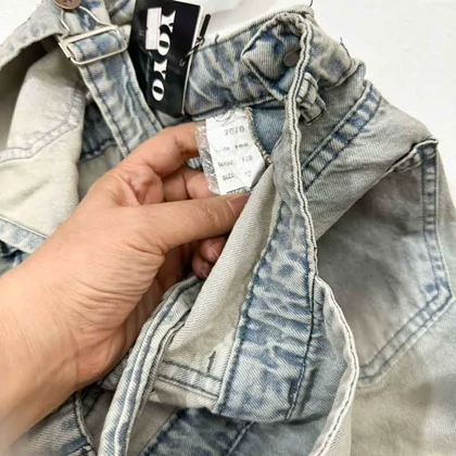 بیلر جین بچه گانه طرح مکانیکی کثیف اورجینال