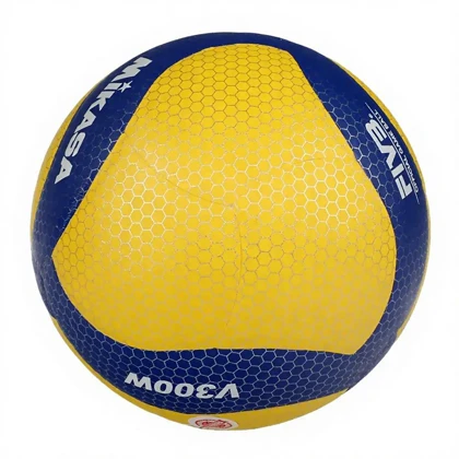 توپ والیبال چرم mikasa زنبوری مدل v300w اورجینال سایز 5