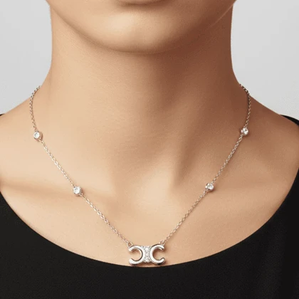 گردنبند زنانه طرح چنل