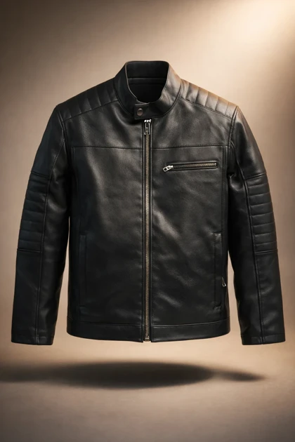 کت چرم مشکی کلاسیک مردانه با کیفیت عالی و طراحی مدرن کد 525