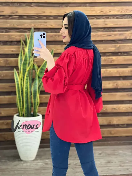 مانتو چهار جیب آستین پفی