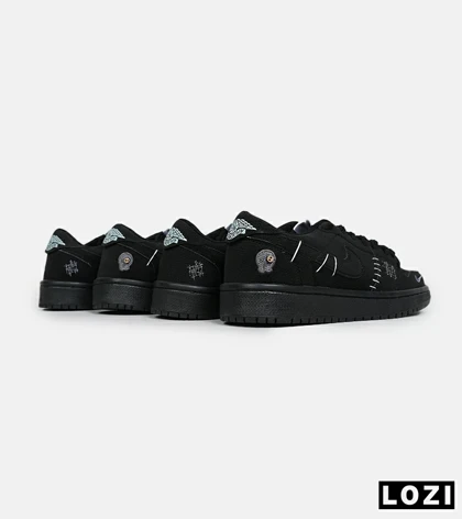 کفش کتانی مردانه و زنانه مشکی نایک NIKE jordan Vodoo