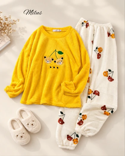 ست راحتی تدی حوله ای وارداتی چری بری