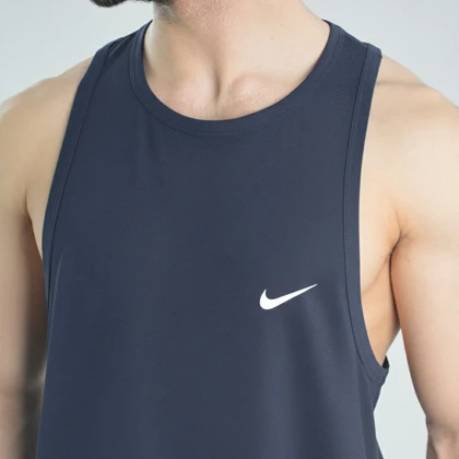 رکابی ورزشی پشت کش دار مردانه نایک مدل VHD-Dri Fit-4K0998 سرمه ای