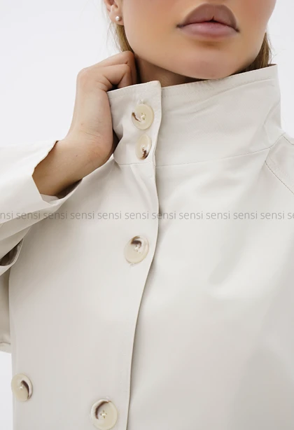 بارانی زنانه یقه ایستاده آستر دار کد1006753