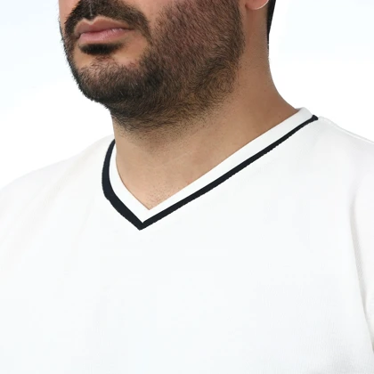 تیشرت آستین کوتاه یقه هفت مردانه کاکتوس مدل 2612549