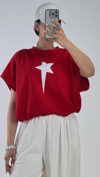 تیشرت کراپ پایین گتر STAR کد 1400285