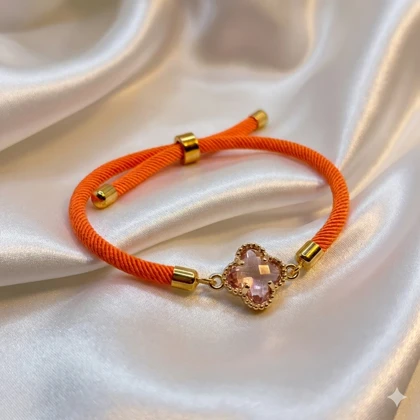 دستبند اسپرت طرح «ونکلیف پرتقالی» (بند طنابی) | تم غروب و تابستان