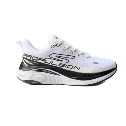 کتانی اسپرت ورزشی مردانه مدل اسکیچرز Skechers رنگ سفید مشکی کد 51458