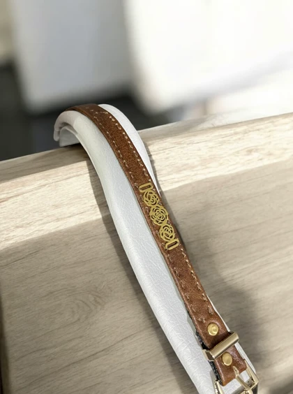 دستبند چرم طبیعی یراق گل کد 3335048