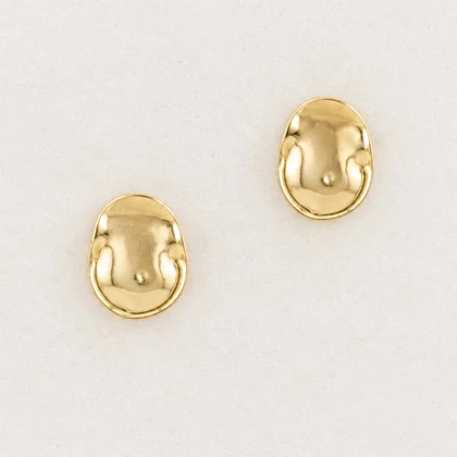 گوشواره میخی بیضی موج‌دار کد M96