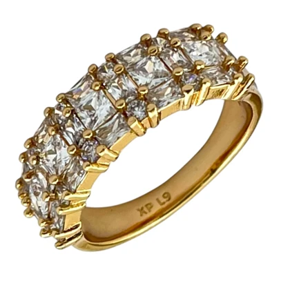 انگشتر زنانه ژوپینگ مدل پرنسس لاین طرح طلا جواهری