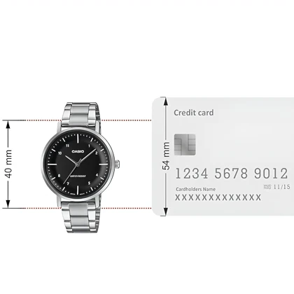 ساعت مچی زنانه کاسیو Casio مدل LTP-VT03D-1BDF صفحه مشکی