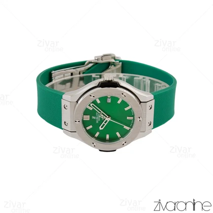 ساعت هابلوت زنانه کلاسیک فیوژن قاب نقره ای صفحه سبز 105189