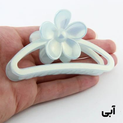 کلیپس دخترانه مدل بیضی گل‌دار سایه روشن