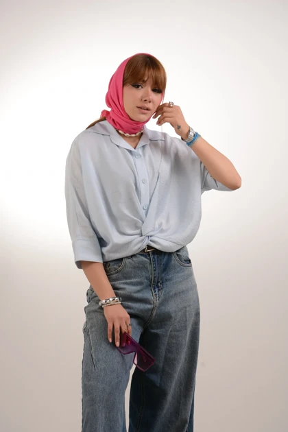 شومیز جلو گره‌ای پری