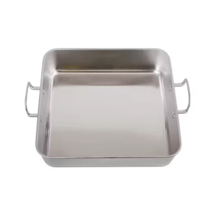 تابه سرو مربع استیل دسته دار سیلور