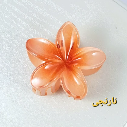 کلیپس مو زنانه مدل پلومریا بزرگ 8 سانتی متری کد G_Lnd1467