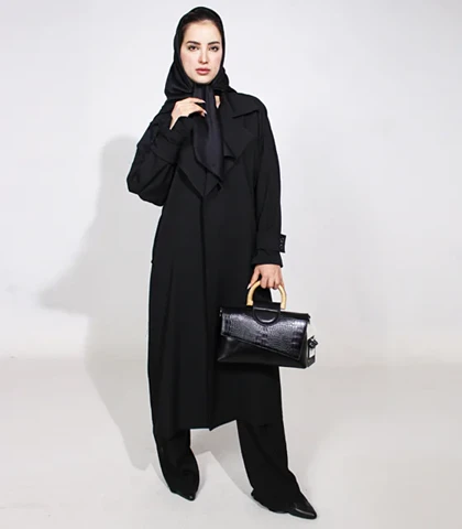 مانتو بلند پشت دگمه کد 1108